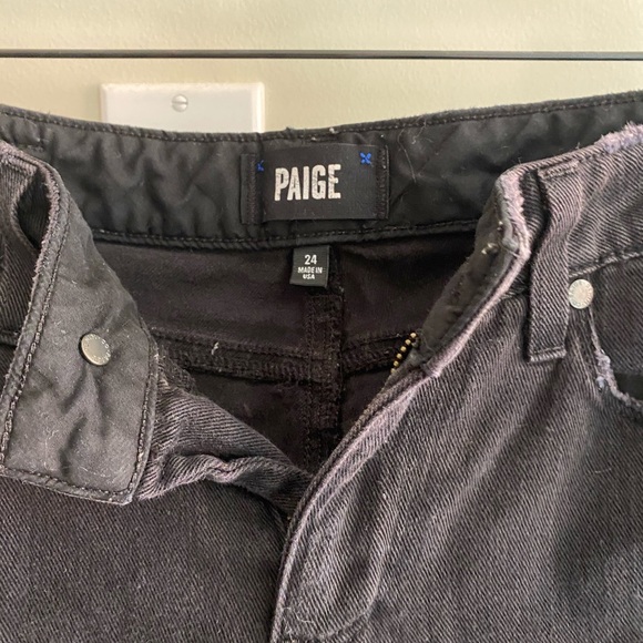 PAIGE The Jimmy Jimmy Skinny in black, size 24 - Picture 3 of 4